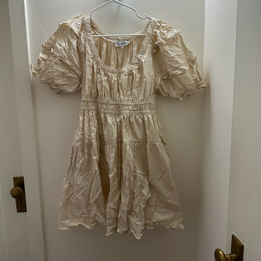 En Saison Puff Sleeve Dress L
